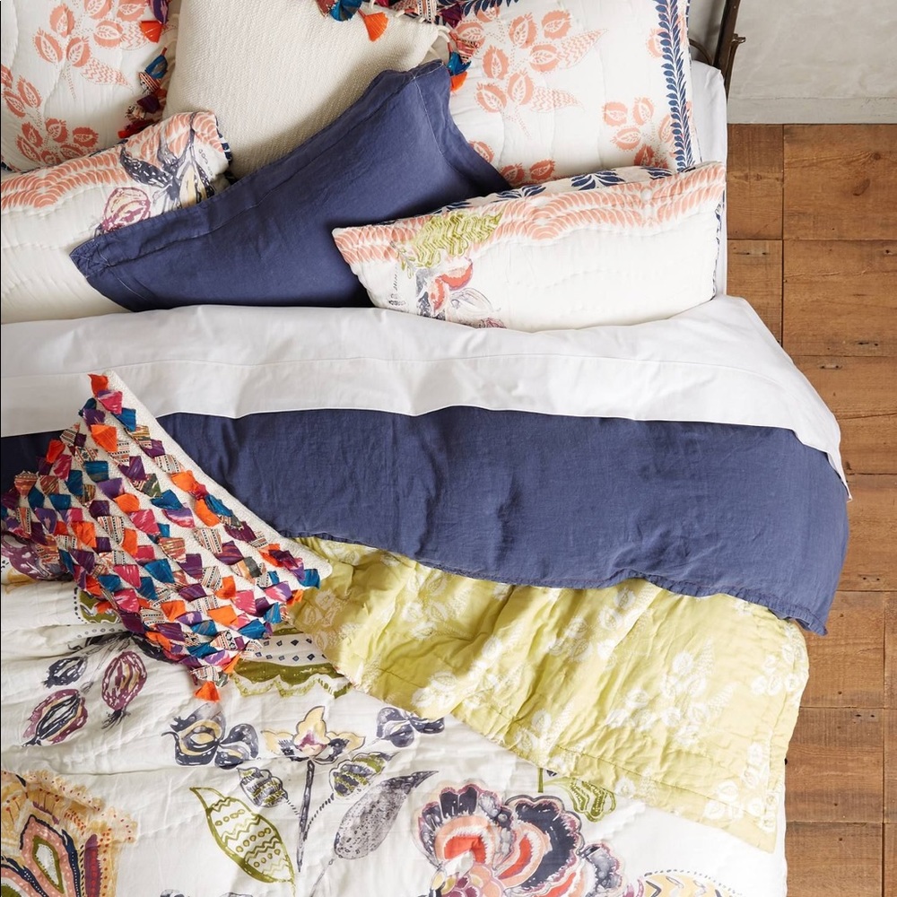 ISO Anthropologie woodblock floral pillow shams.